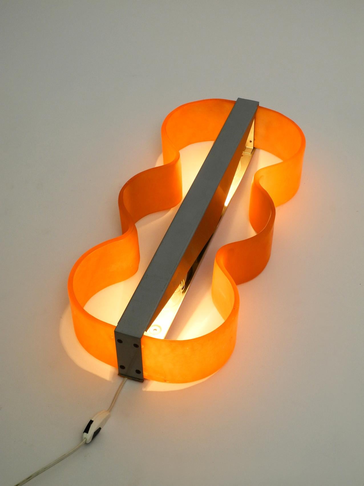 Post-Modern Huge Rare and Heavy Glass Wall Lamp from the 1980s Postmodern Design
