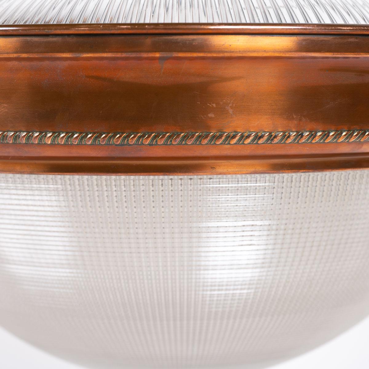 Huge Rare Antique Holophane Blondel Stiletto Bowl Pendant Light Fitting For Sale 1