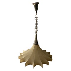 Huge Rare Cocoon Mid Century Modern Pendant Chandelier Flos Castiglioni Resin