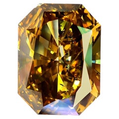 Huge Rare Diamond - 25.13ct Natural Loose Fancy Brown Yellow GIA Radiant Diamond