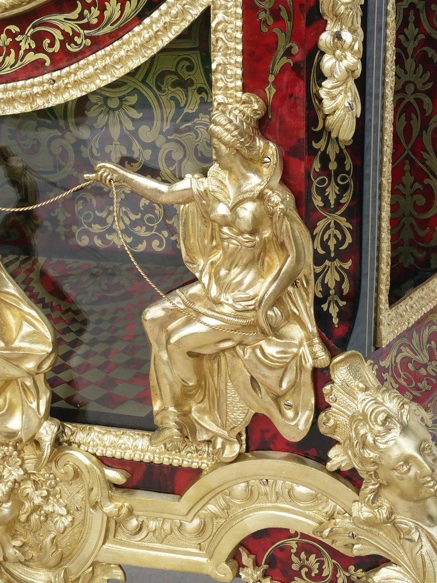 Huge, Rare Napoleon III Boulle Table Clock France, 19th Century 3