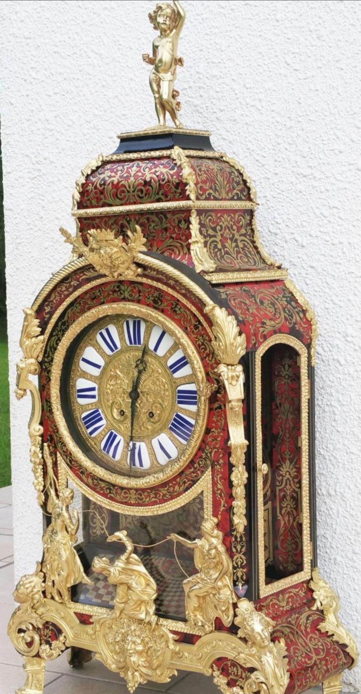 Huge, Rare Napoleon III Boulle Table Clock France, 19th Century 4