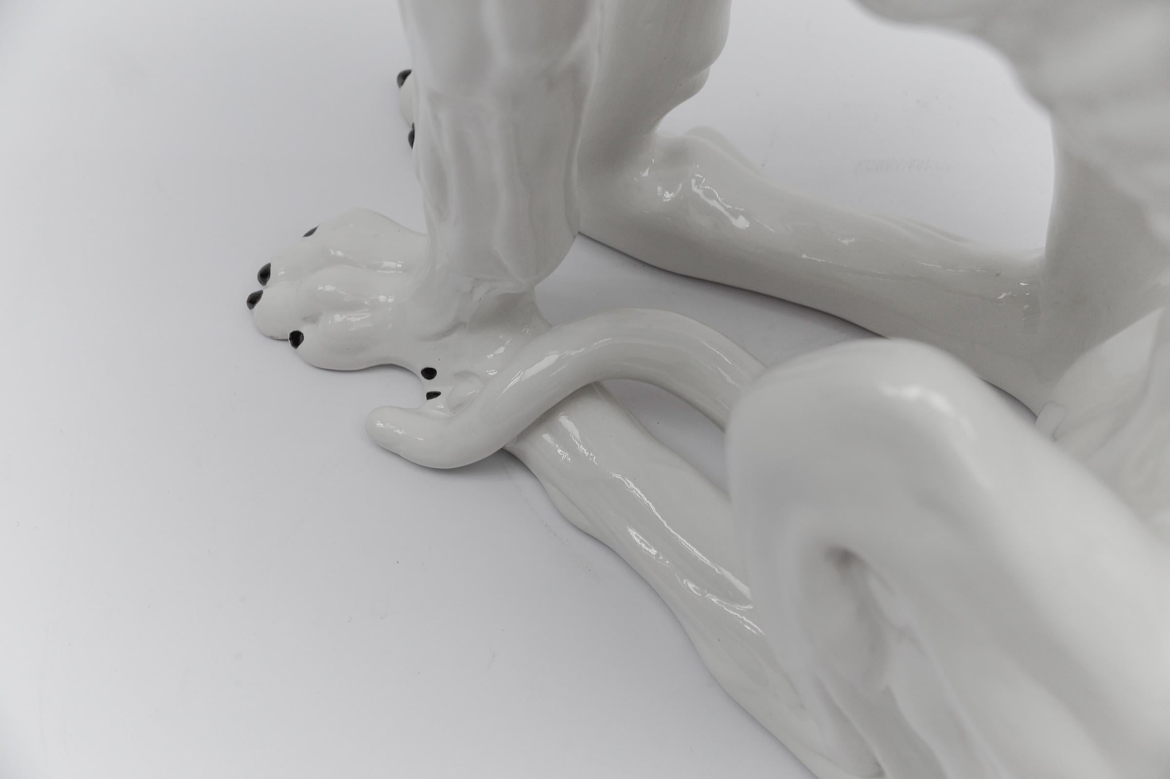 Huge Realistic Ceramic Greyhound from Italy, 1960s 8