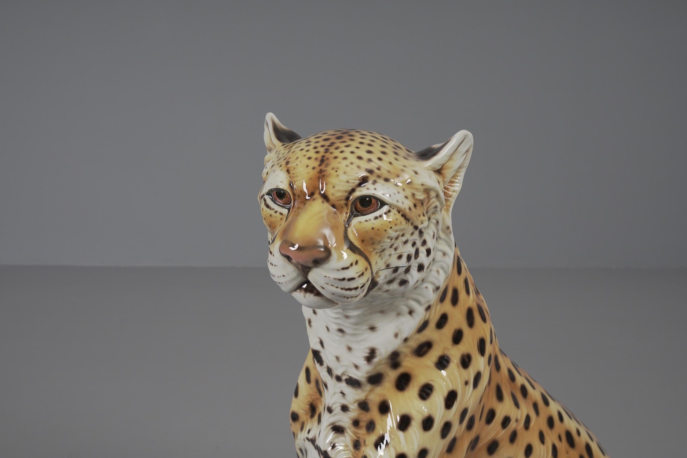 Look into his eyes as if they were real. 

The proportions, the shaping of the body almost perfect. 
The painting is equally magnificent.

Rarely seen such a beautiful specimen.