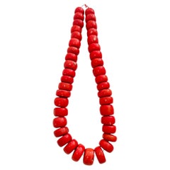 Red Coral Necklace - 521 For Sale on 1stDibs  red coral necklace value,  red coral value, red coral necklace price