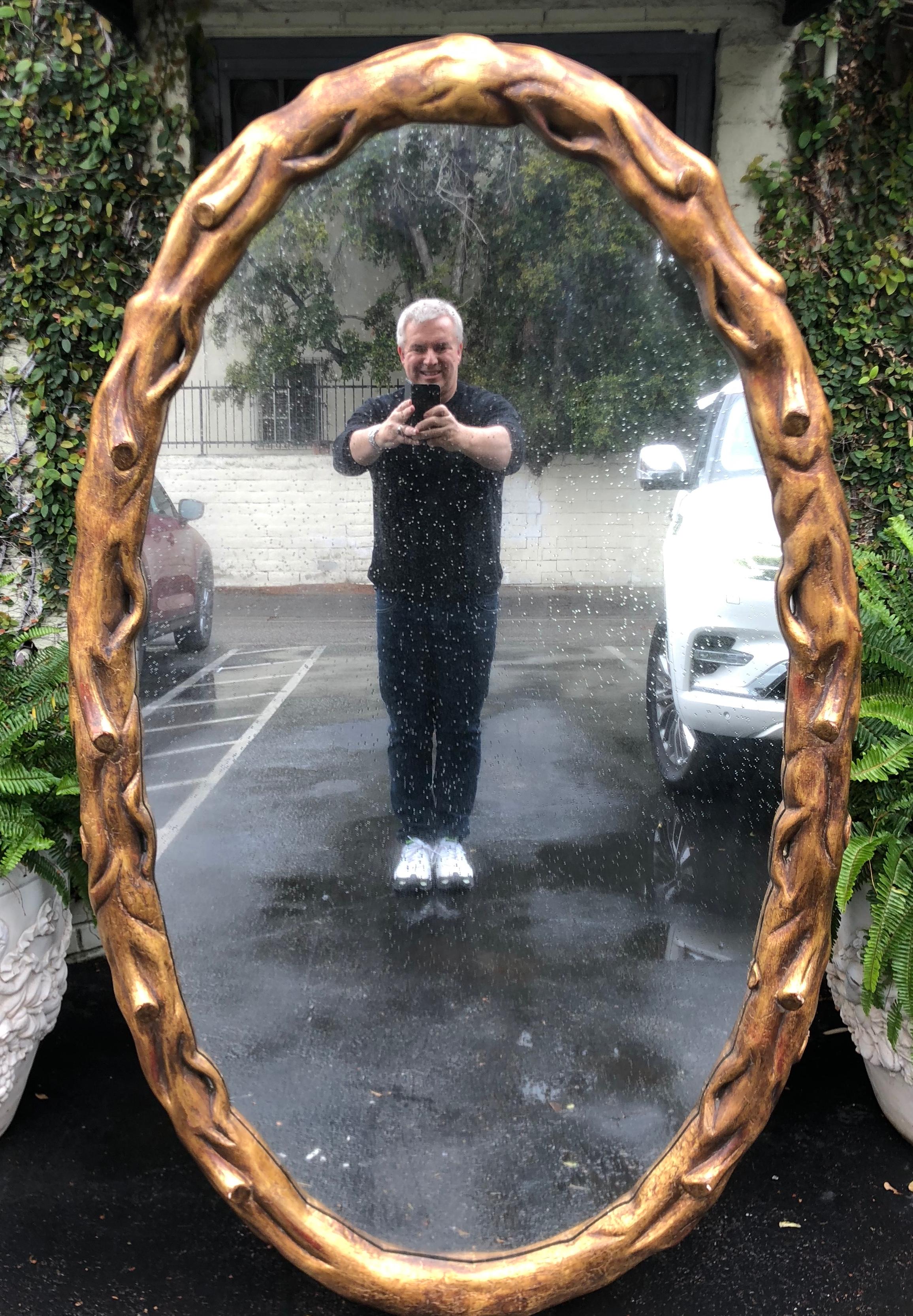 Rococo Huge Rose Tarlow Giltwood Designer Mirror