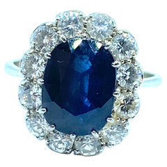 Huge Sapphire and Diamonds Ring