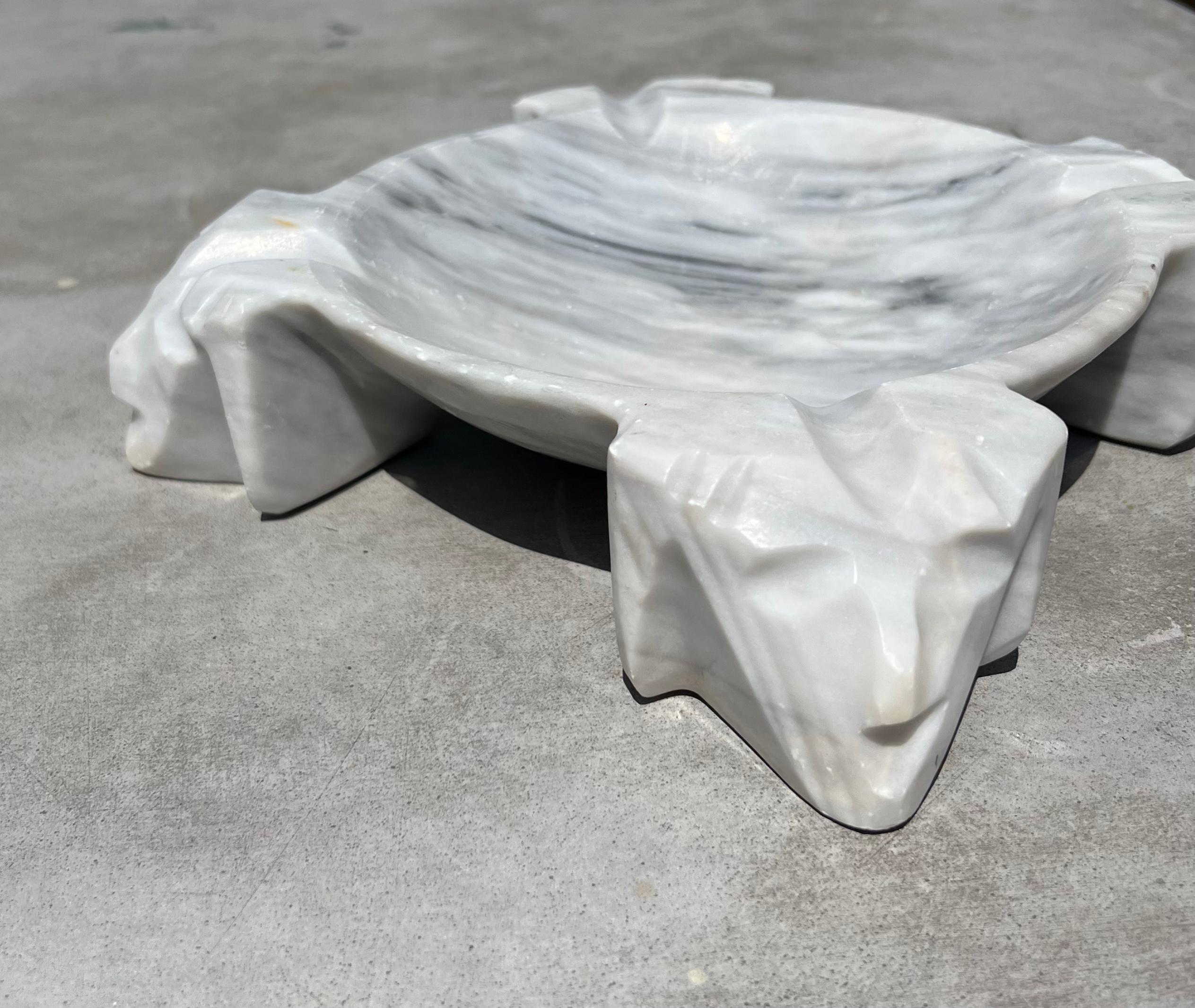 Huge Sculptural Aztec Marble Ashtray with Faces, 1960s 2