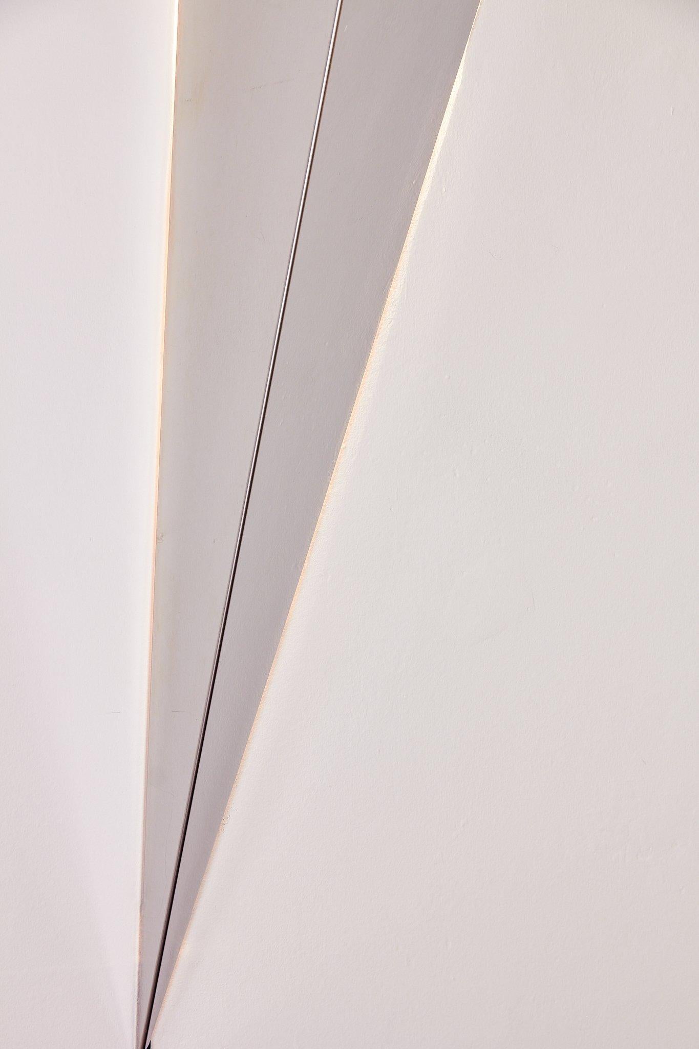 Huge sculptural chrome mirror wall lamp '70 in vendita 6