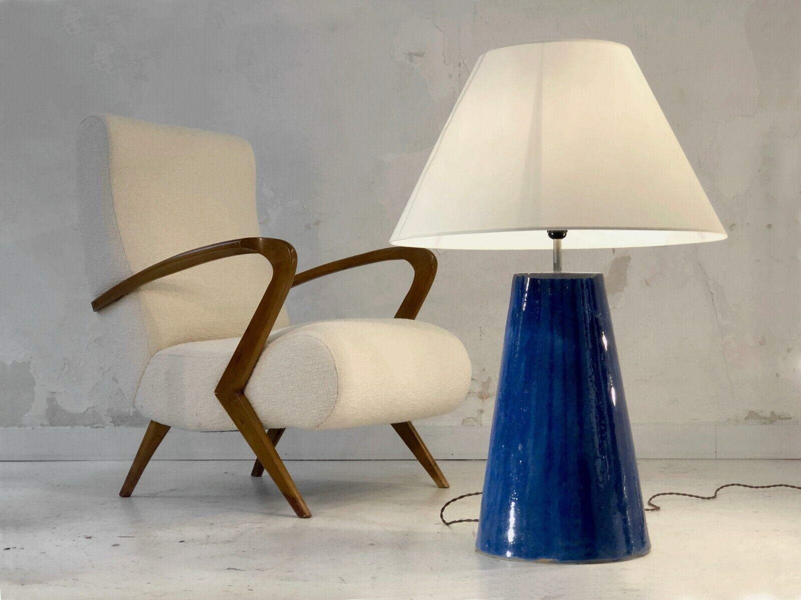 French HUGE Sculptural MEMPHIS Style GEOMETRIC Ceramic FLOOR or TABLE LAMP France 1980 For Sale