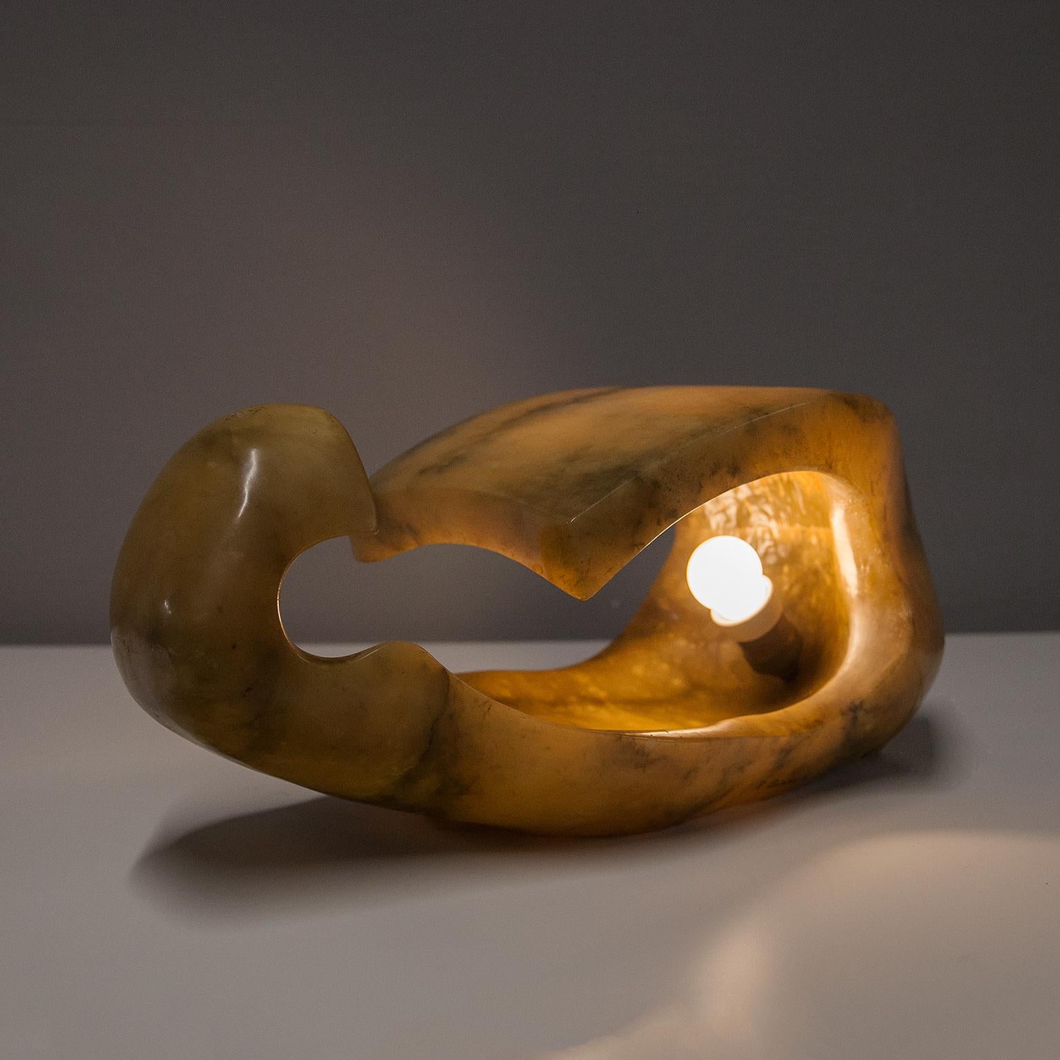 Énorme lampe de table sculpturale Onxy, Italie, années 1940 en vente 3