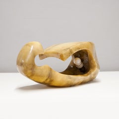 Riesige skulpturale Onxy-Tischlampe, Italien, 1940er Jahre