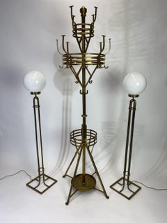 Huge Secession Brass Coat Hanger by Adolf Loos