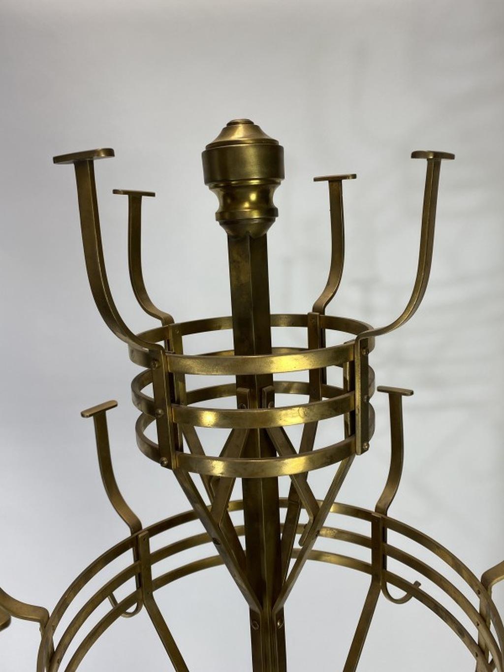 Early 20th Century Huge Secession Brass Coat Hanger by Adolf Loos For Sale