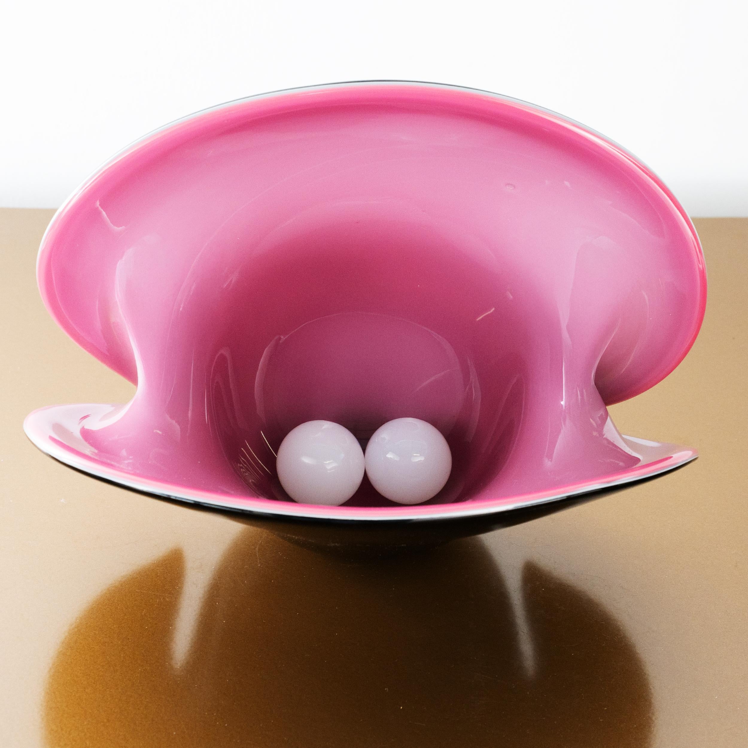 20th Century Huge Shell Sculpture Formia Vetri Di Murano Large Handblown Glass Centerpiece For Sale