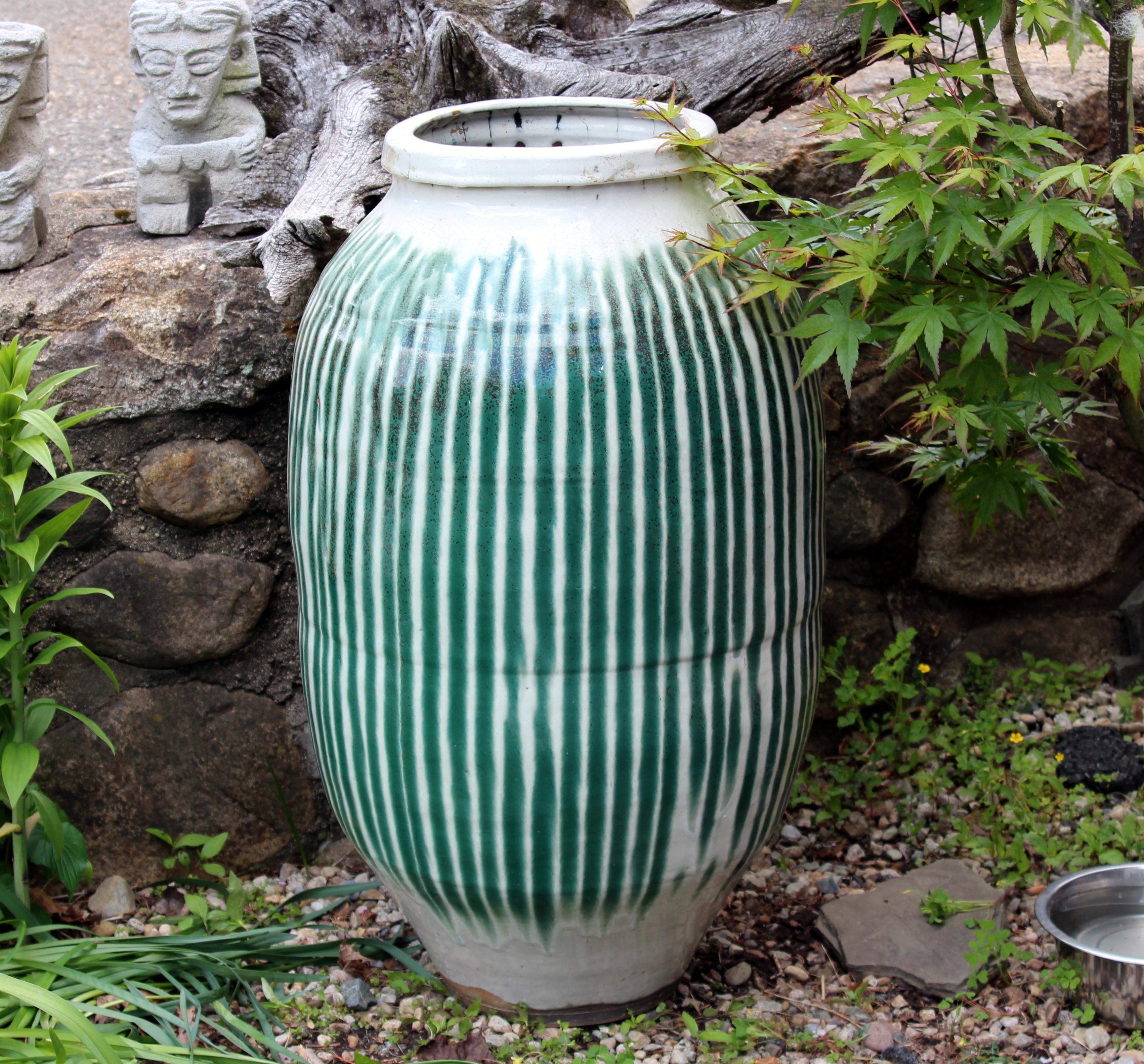 Arts and Crafts Huge Shigaraki Pottery Storage Jar Wabi Sabi Tea Ceremony Garden Urn Vase