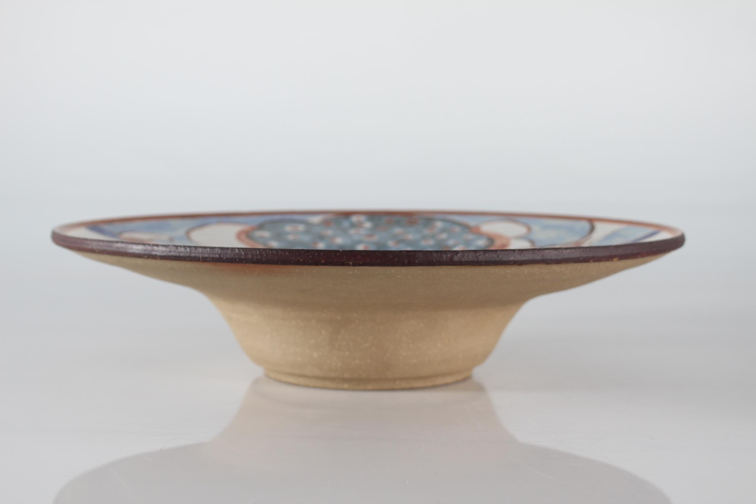 Danish HUGE Søholm Stoneware Bowl by Noomi Backhausen with Tree of Life Motif, 1960s For Sale