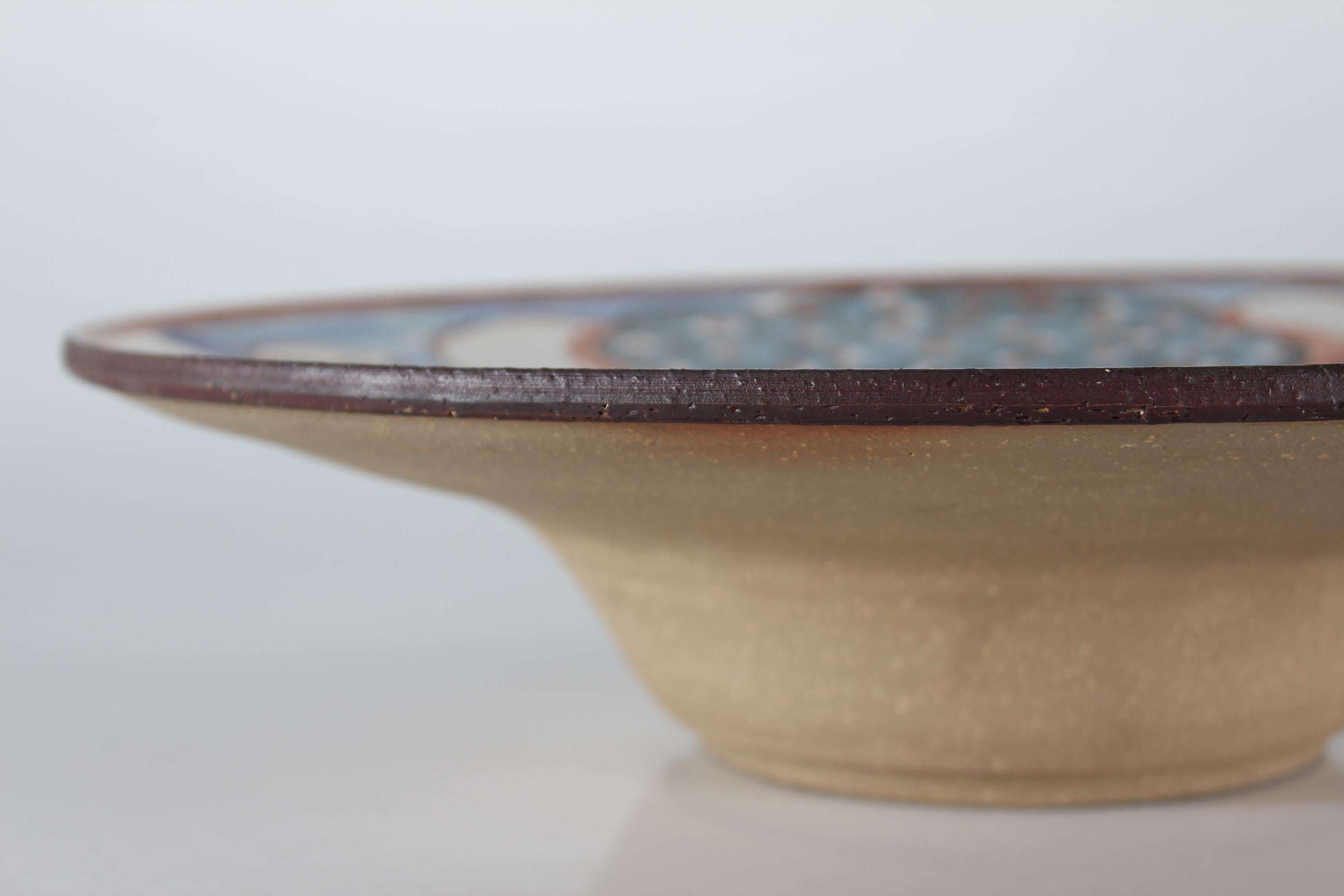 Mid-20th Century HUGE Søholm Stoneware Bowl by Noomi Backhausen with Tree of Life Motif, 1960s For Sale