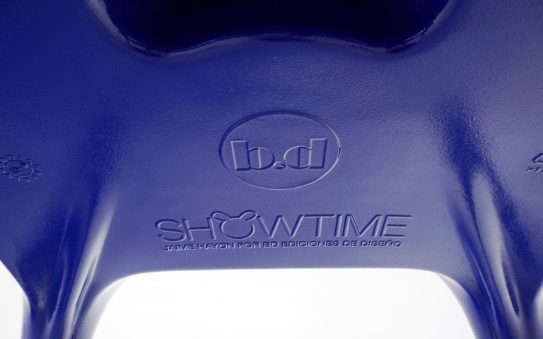Huge Showtime Armchair by Jaime Hayon, Spain, 2006, Blue Fiberglass and Leather 6