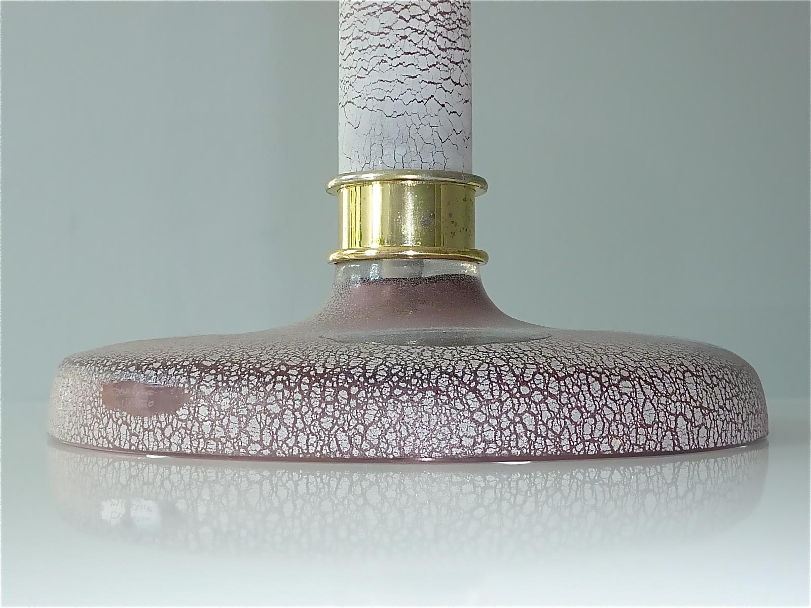 Huge Signed Italian Alfredo Barbini Scavo Table Lamp Murano Glass Venini 1960s For Sale 5