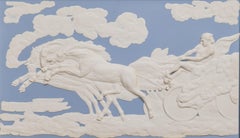 Huge Signed Wedgwood Blue and White Plaque