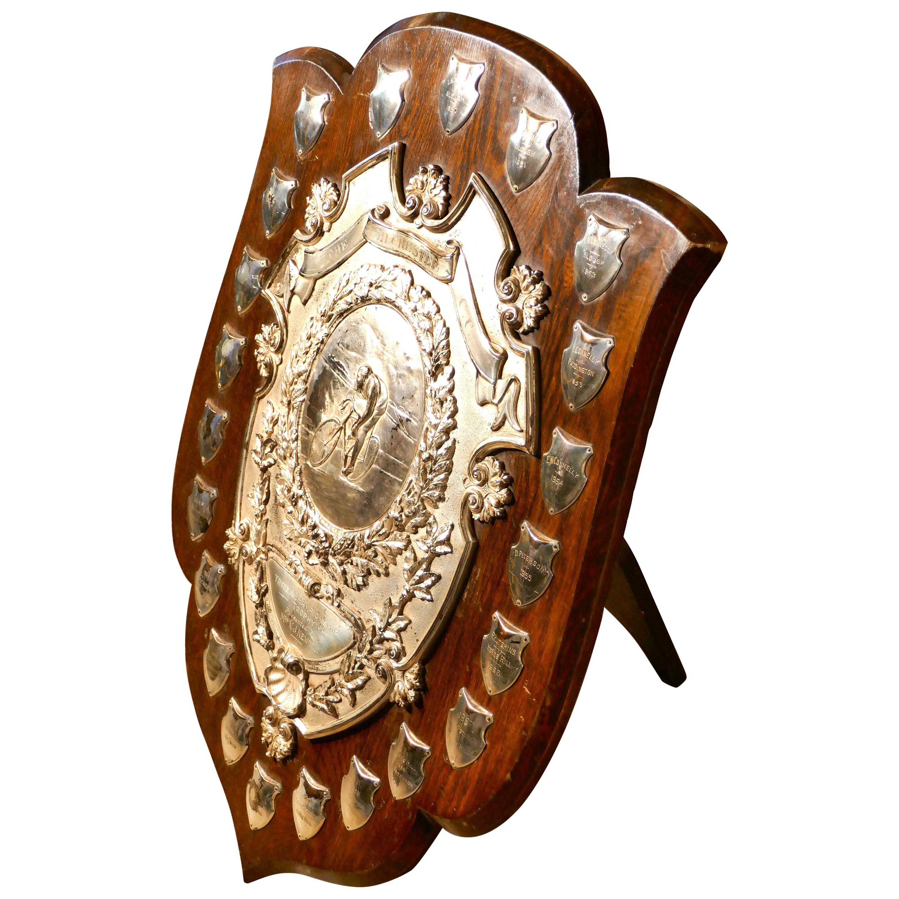Huge Silchester Cycling Club Track Championships Shield Trophy For Sale