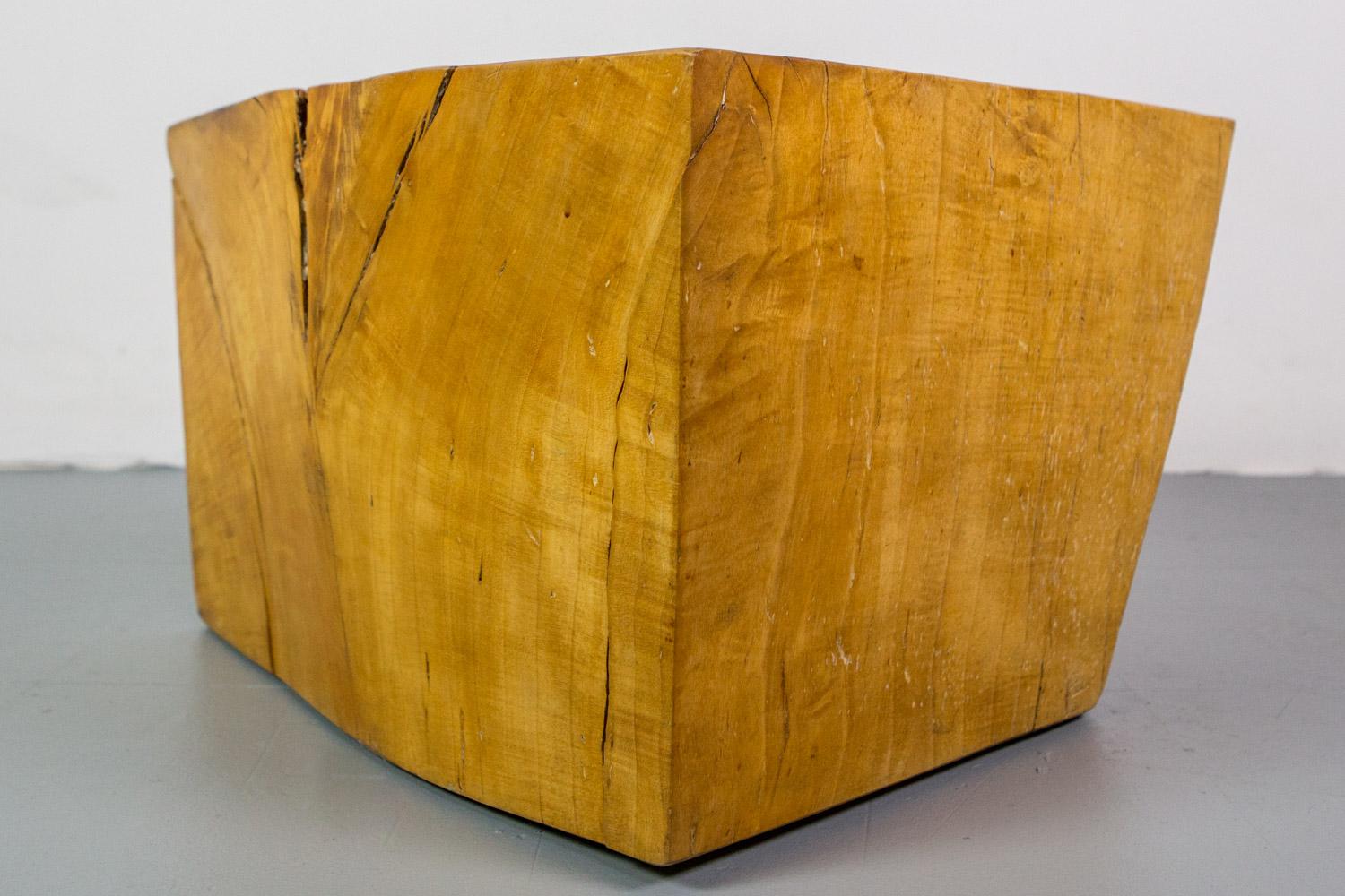 Mid-Century Modern Huge Solid American Studio Coffee Table or Stool by Howard Werner