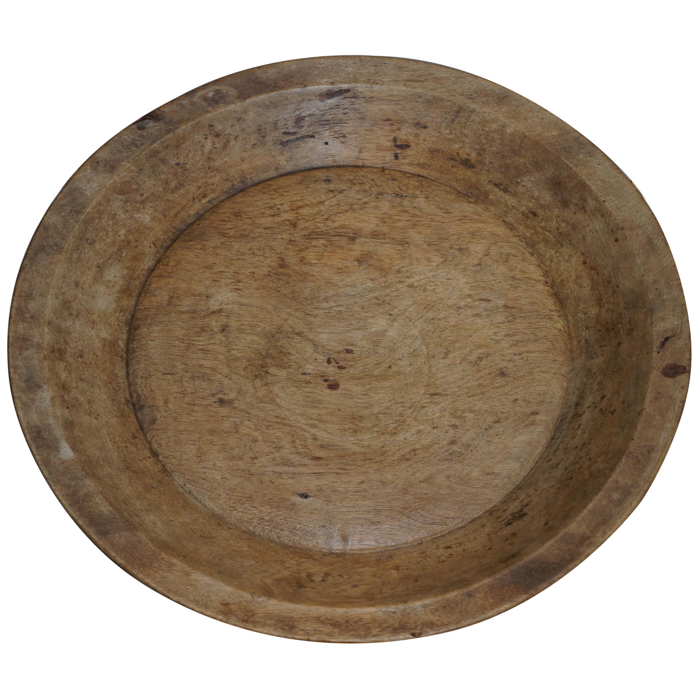 Huge Solid Walnut Carved Fruit Bowl, Absolutely Massive Can Fit Tonnes