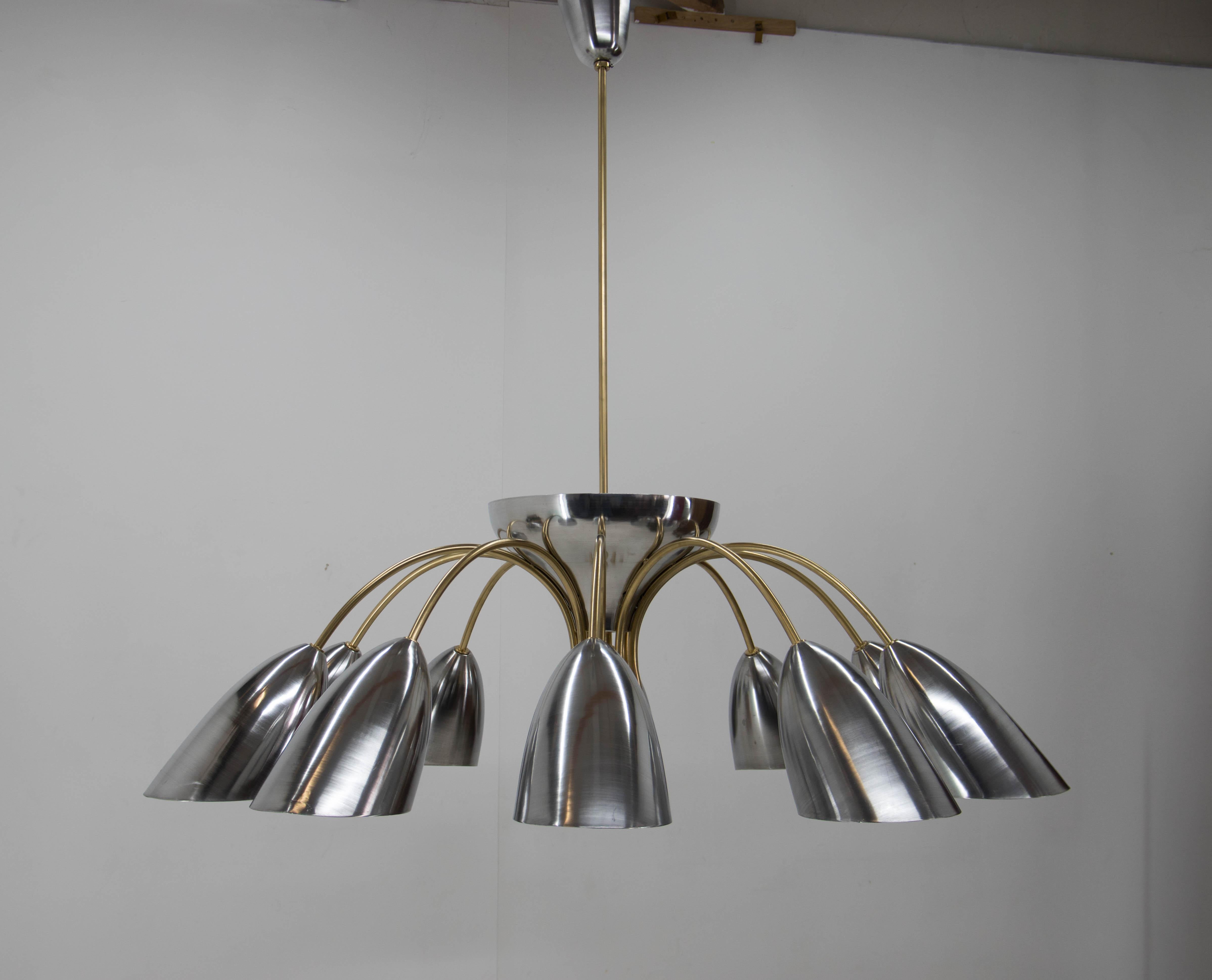 Czech Huge Space Age Chandelier, 1960s, Two Items Available For Sale