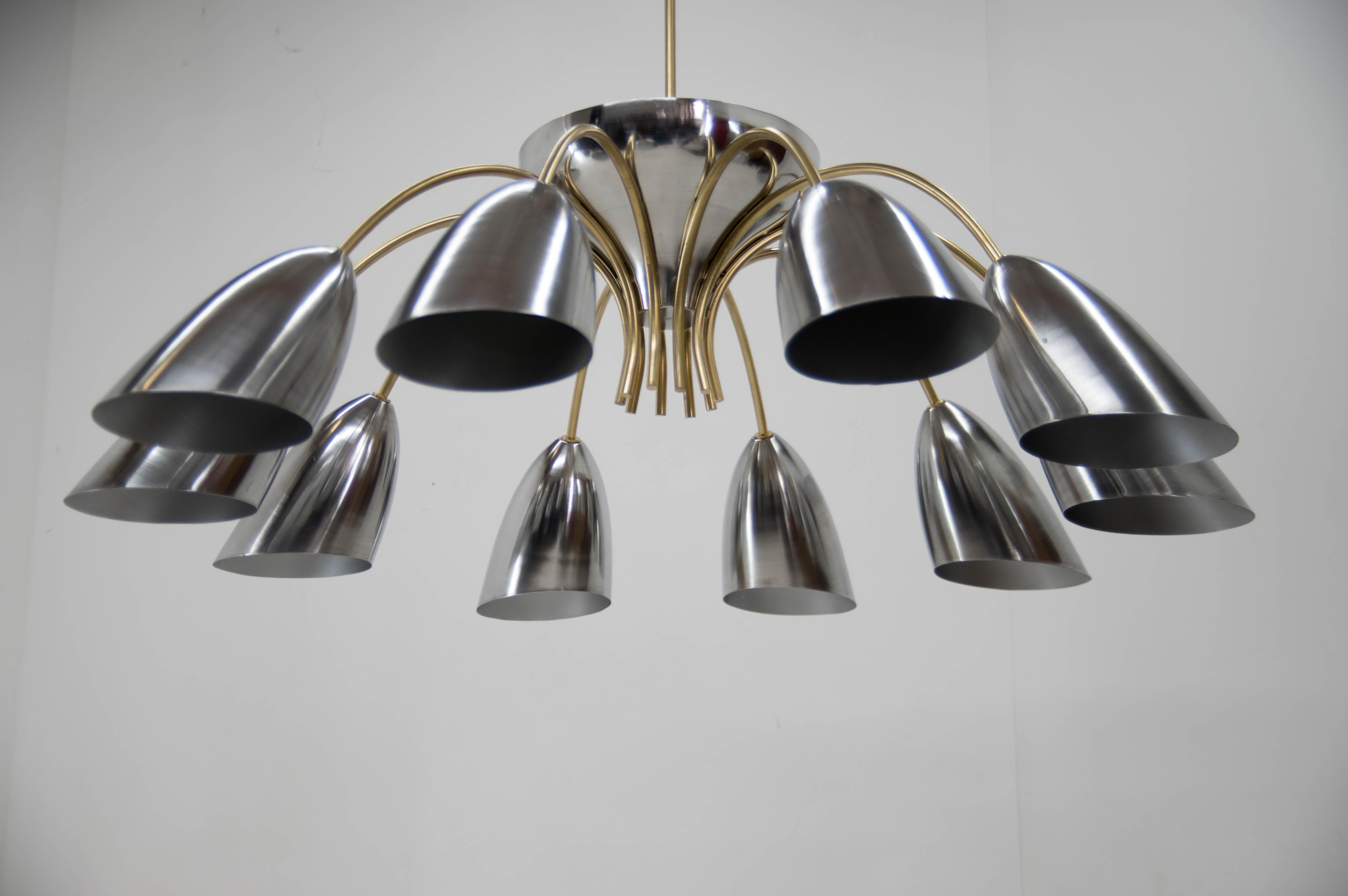 Huge Space Age Chandelier, 1960s, Two Items Available In Good Condition For Sale In Praha, CZ