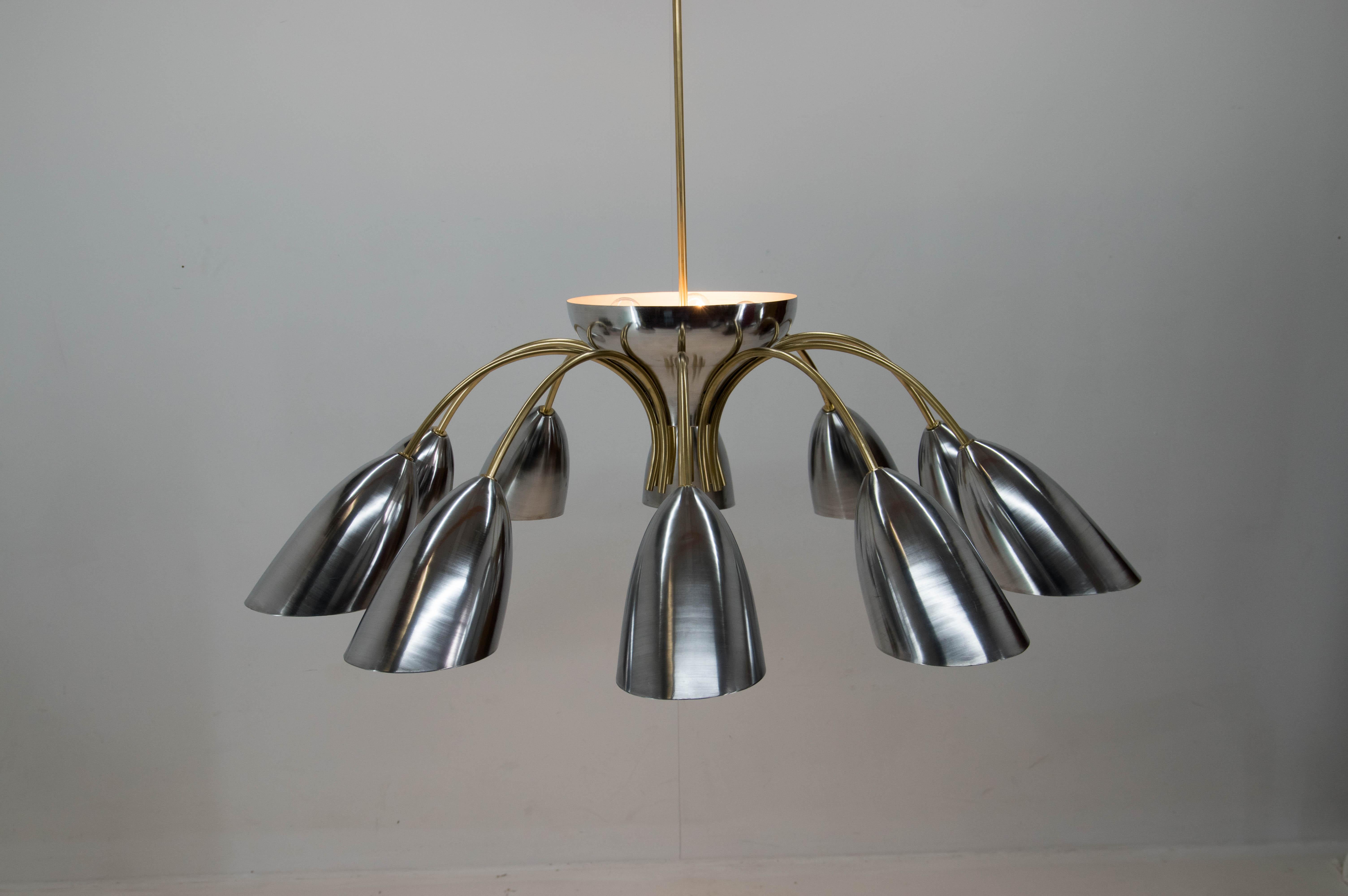 Huge Space Age Chandelier, 1960s, Two Items Available In Good Condition For Sale In Praha, CZ