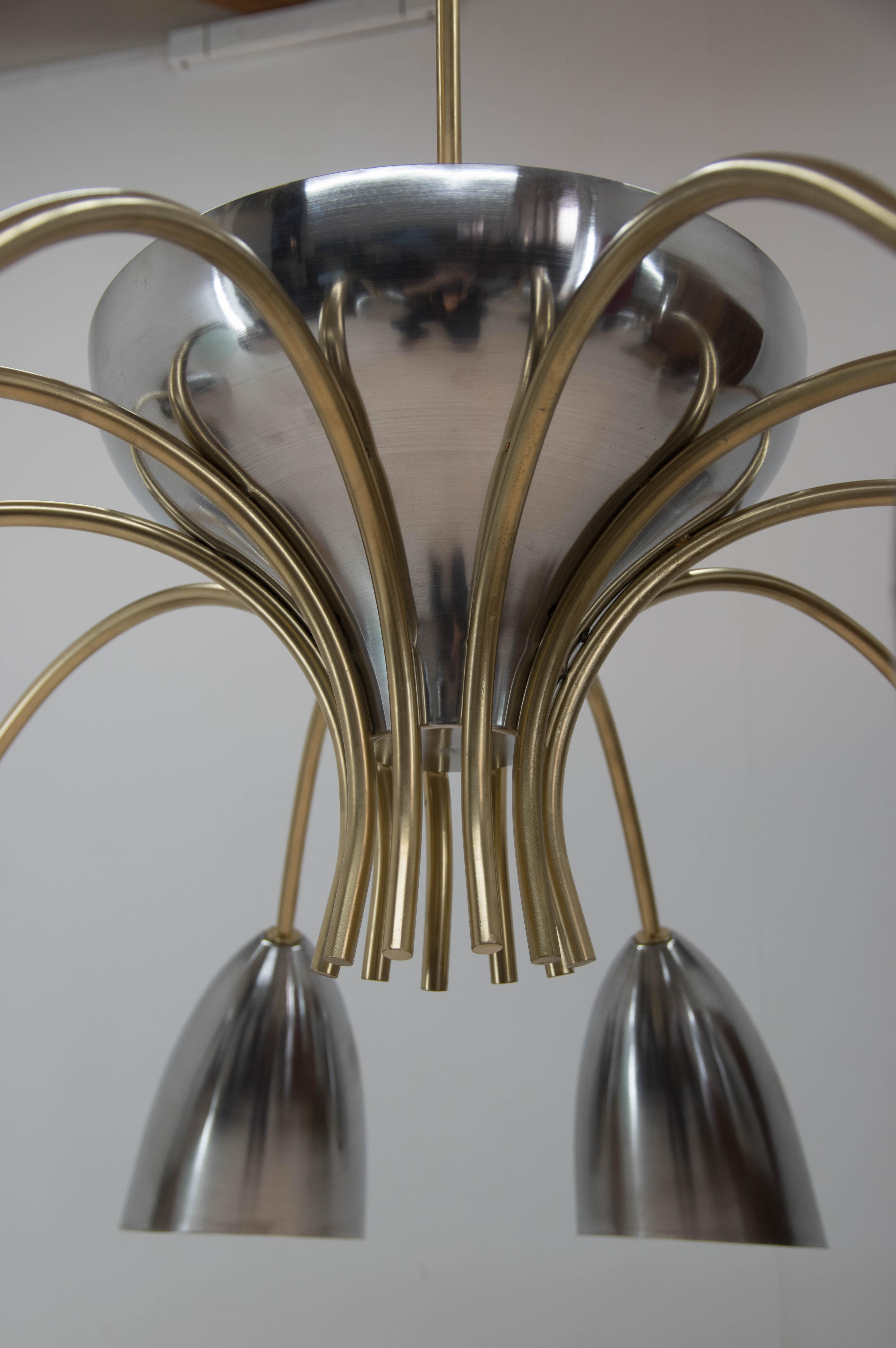 Aluminum Huge Space Age Chandelier, 1960s, Two Items Available For Sale