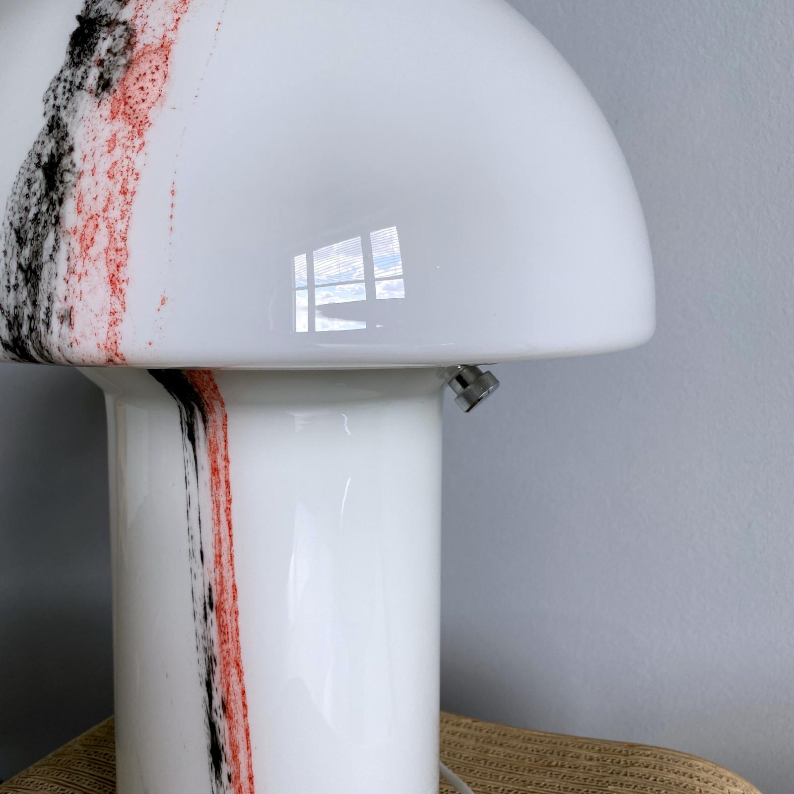 Late 20th Century Huge Space Age Peill & Putzler Mushroom Table Lamp, Blown Glass, 1970s, Germany