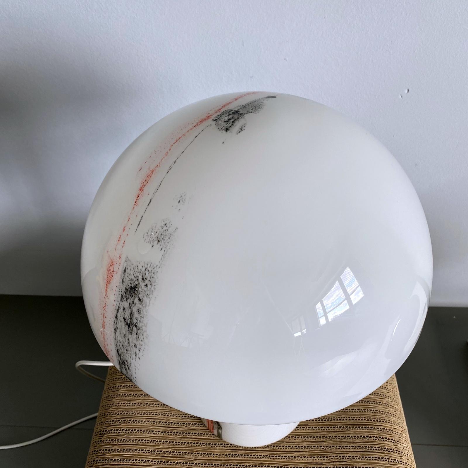 Huge Space Age Peill & Putzler Mushroom Table Lamp, Blown Glass, 1970s, Germany 2