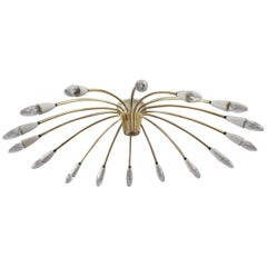 Huge Sputnik Flush Mount Attributed Arredoluce, Italy, 1950