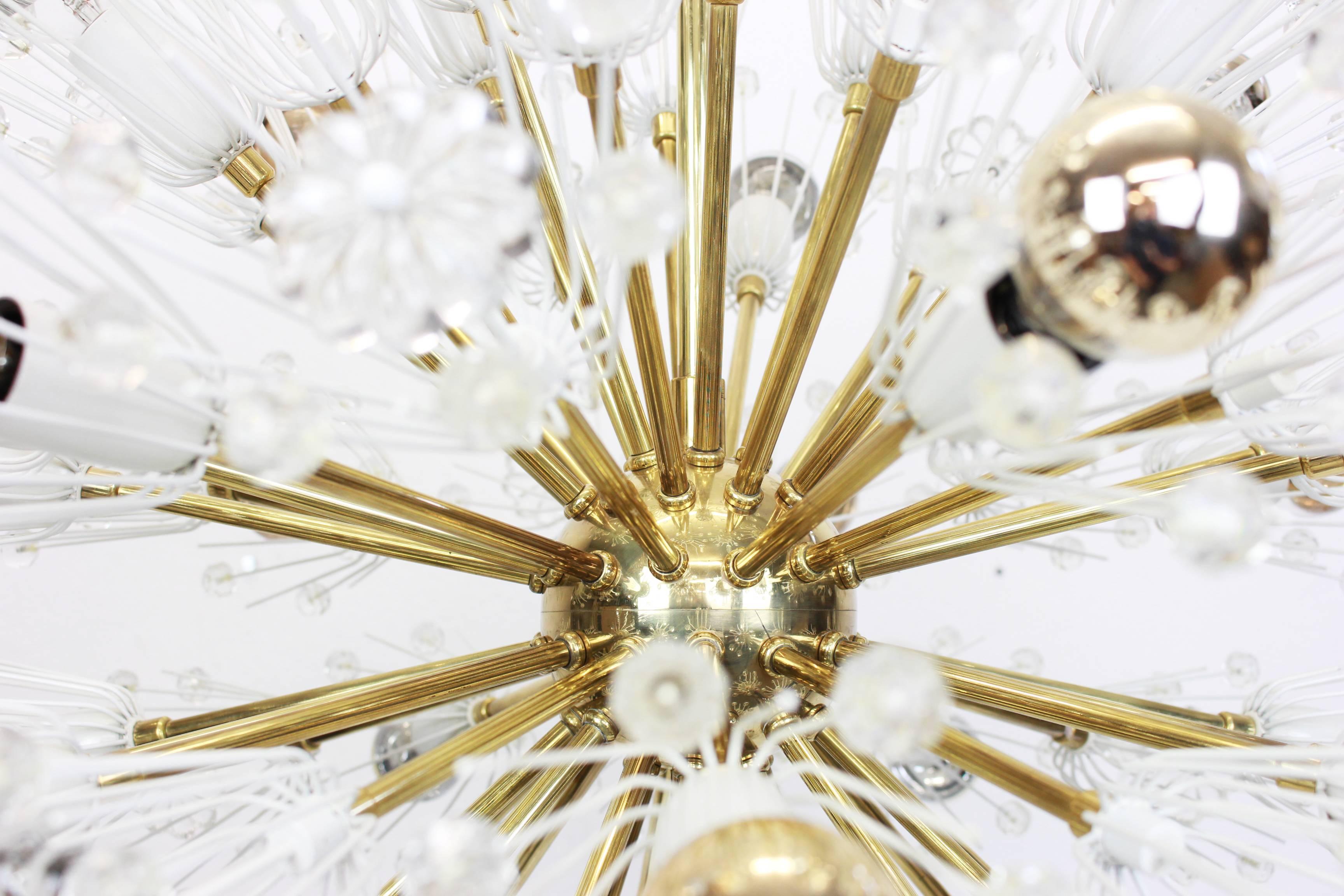 Huge Starburst Brass Chandelier by Emil Stejnar, Austria, 1960s For Sale 3