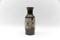 German Studio Ceramic Floor Vase or Umbrella Stand from Wilhelm & Elly Kuch 1960