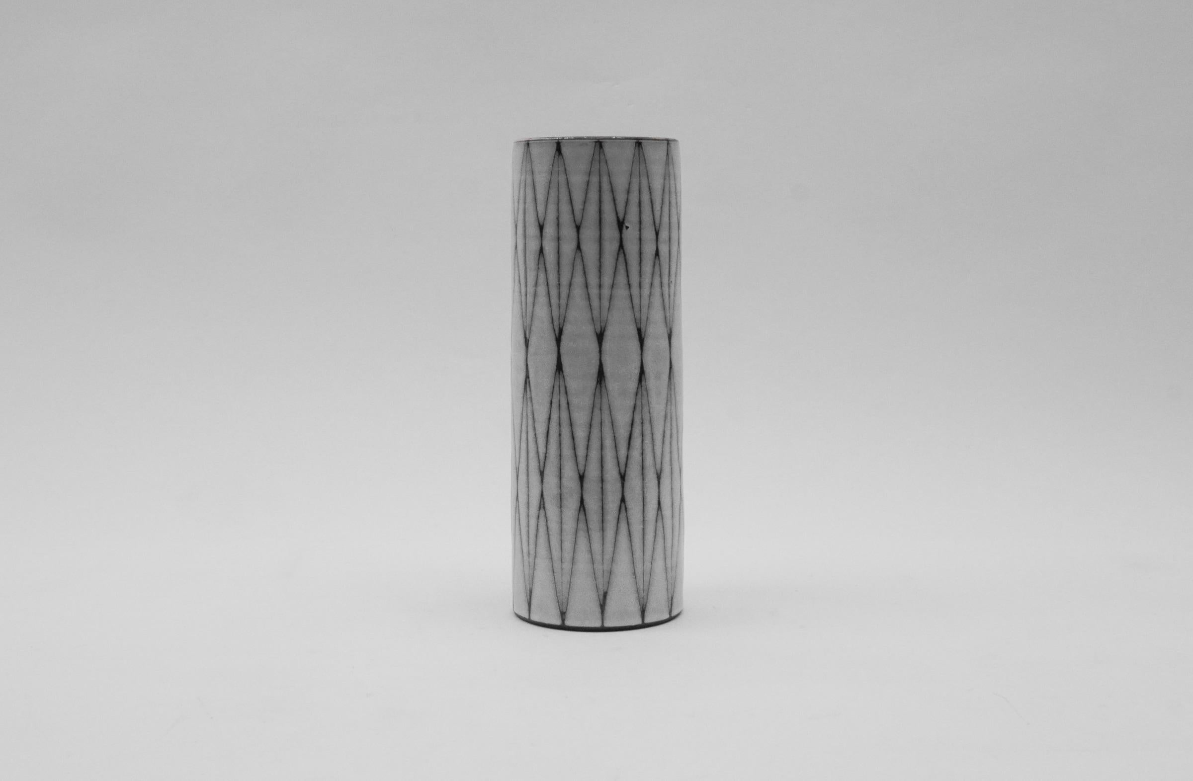 Mid-Century Modern Huge Studio Ceramic Vase from G. Lang for Wilhelm & Elly Kuch, 1960s, Germany For Sale
