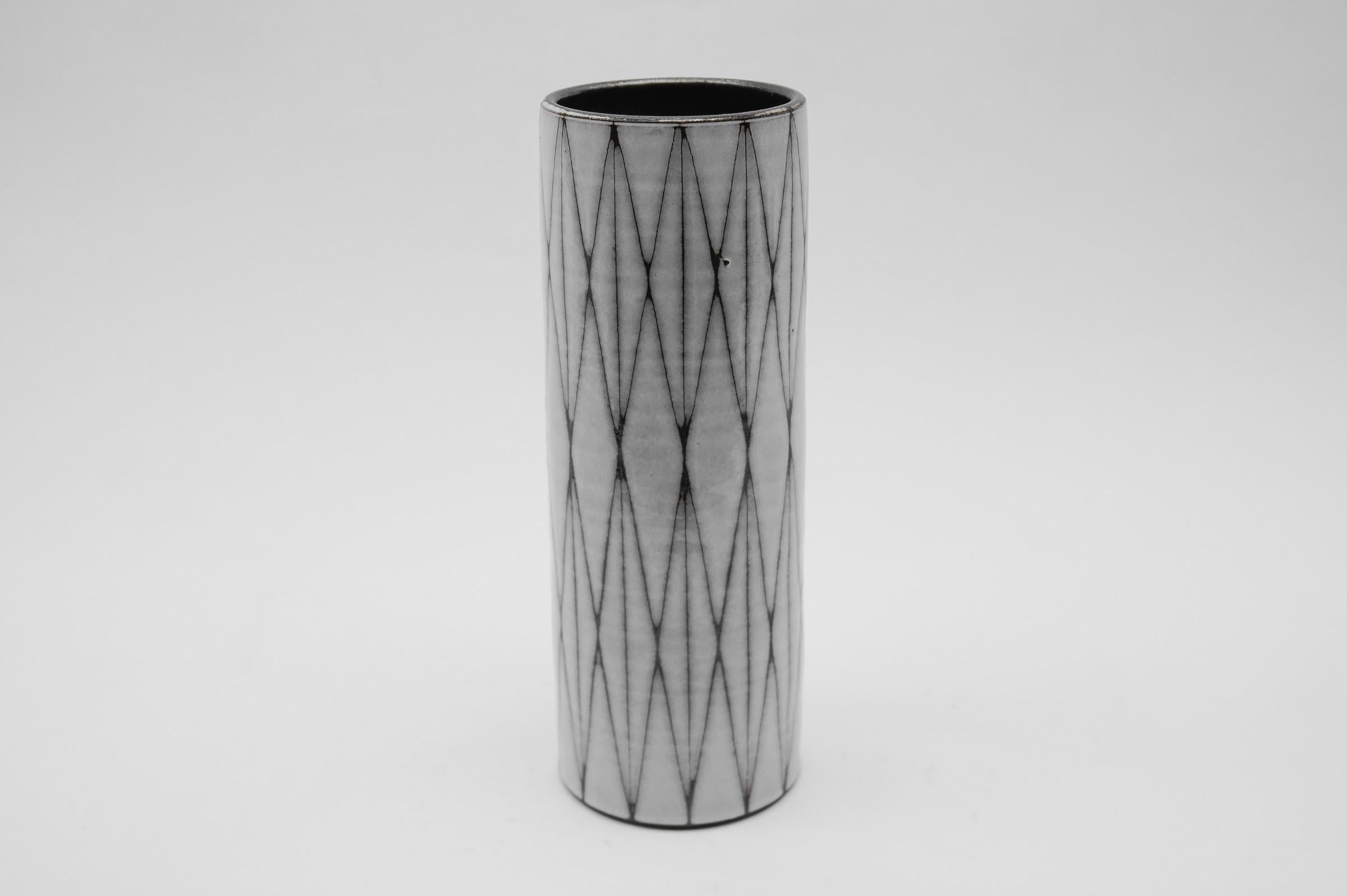 Allemand Énorme vase en céramique Studio de G. Lang pour Wilhelm & Ellis Kuch, années 1960, Allemagne en vente