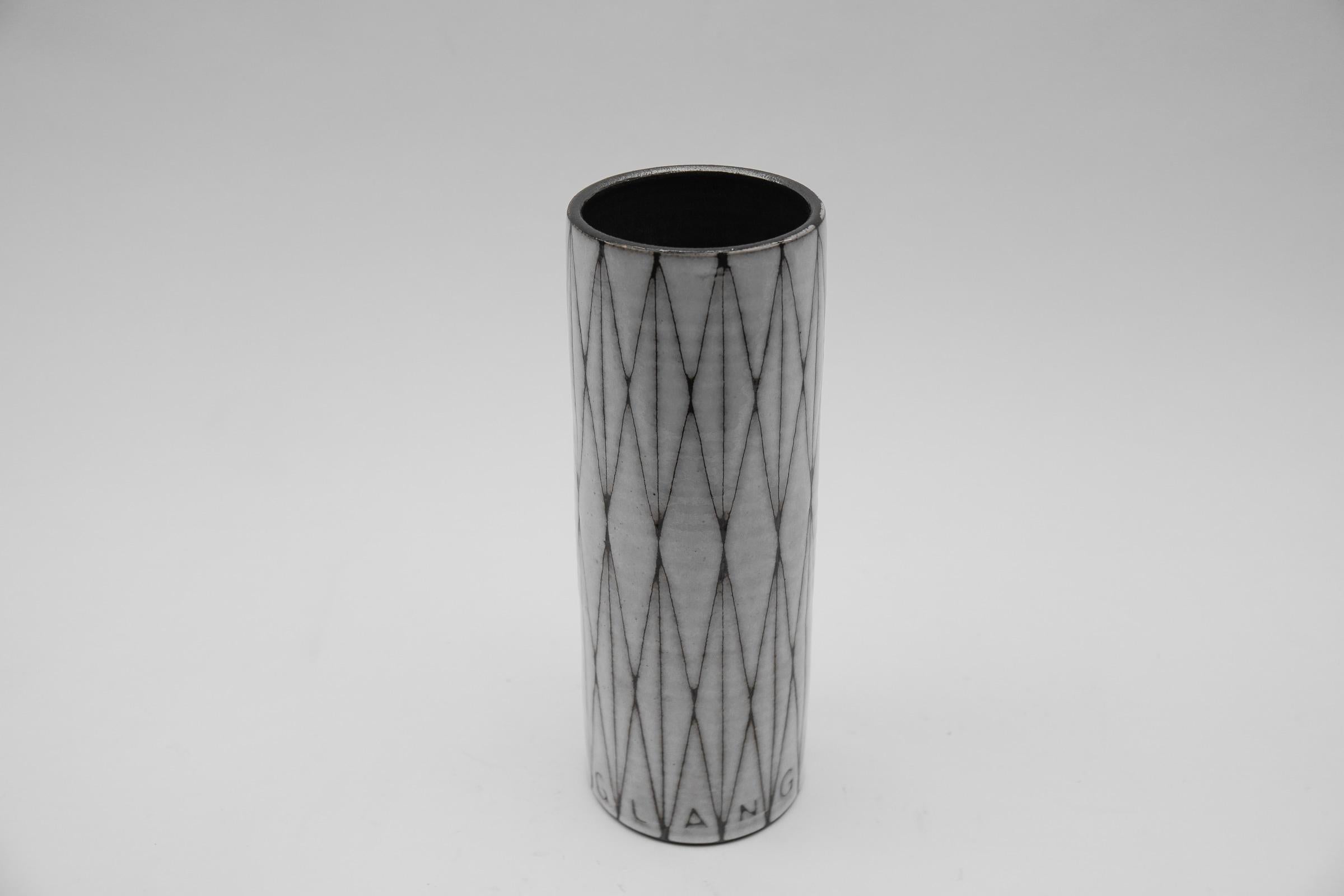Mid-20th Century Huge Studio Ceramic Vase from G. Lang for Wilhelm & Elly Kuch, 1960s, Germany For Sale