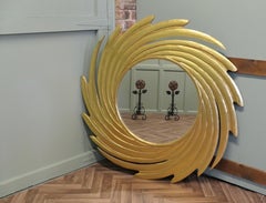 Huge Sunburst Swirl Gilt Mirror  A superb piece