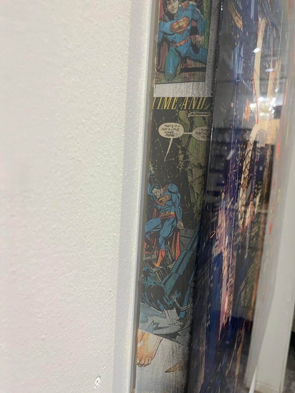 Huge Superman Mixed Media auf Leinwand von DeVon im Angebot 2