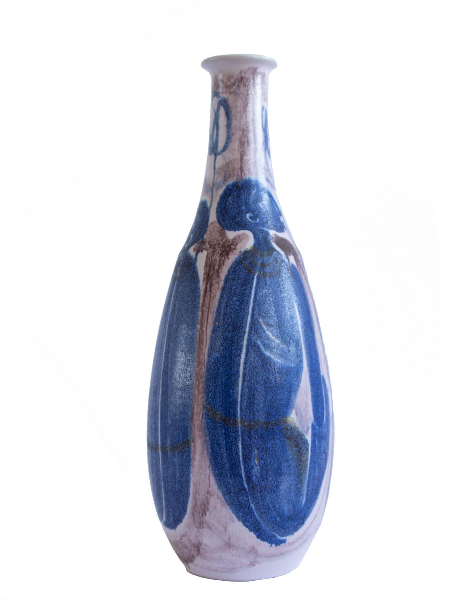 Fatto a mano Enorme vaso svedese di metà secolo moderno in ceramica Höganäs di Erik Ivarsson in vendita
