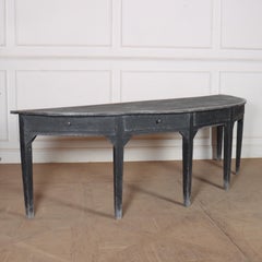 Grande table console Demi-lune de style suédois
