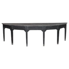 Huge Swedish Style Demi-lune Console Table