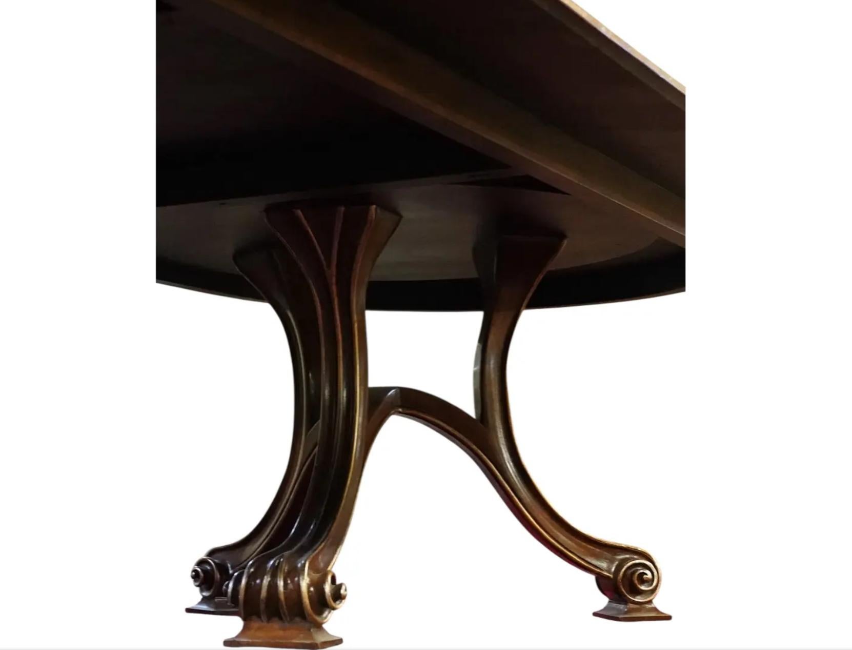 Americano Enormi Therien Studio Workshops per la sala da pranzo Dessin Fournir a doppio piedistallo a volute in vendita