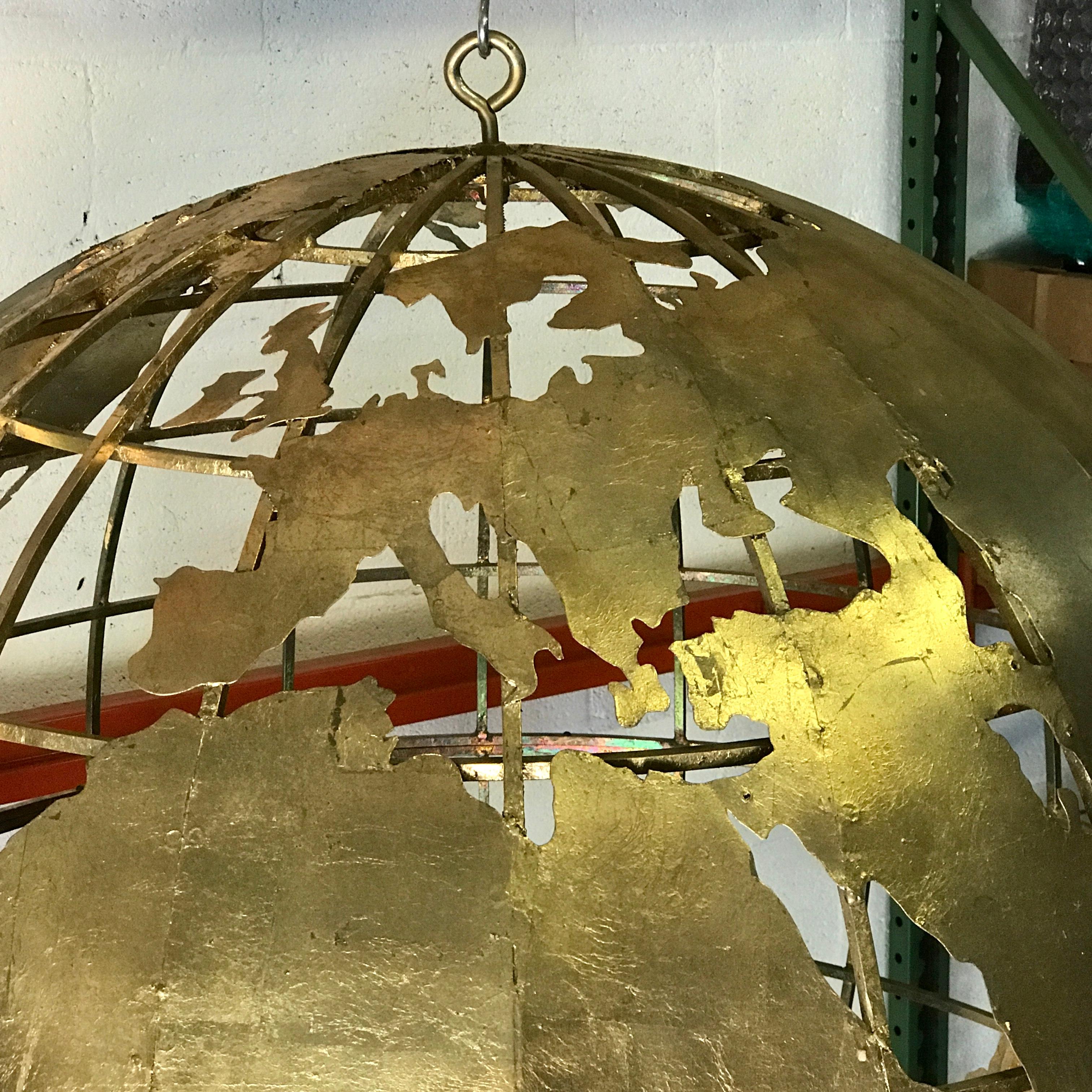 giant metal globes