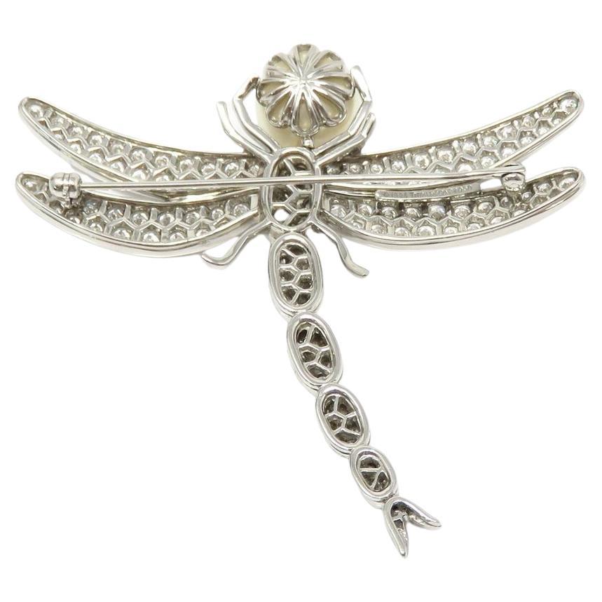 ENORME Broche de perlas Tiffany & Co 18k Italia 61x60 mm Corte redondo en venta