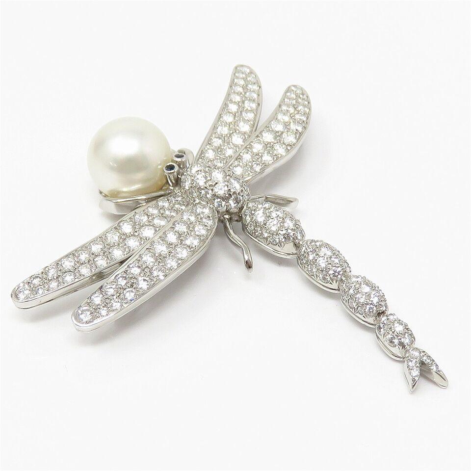 ENORME Broche de perlas Tiffany & Co 18k Italia 61x60 mm en venta 1
