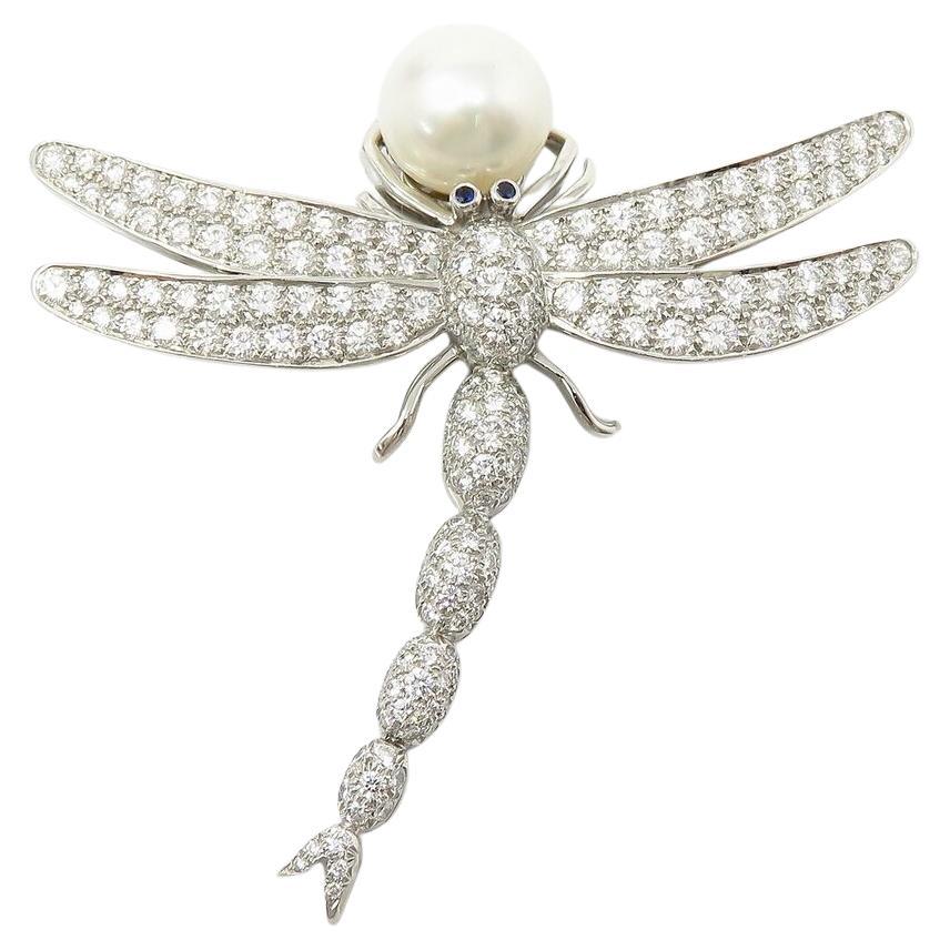 ENORME Broche de perlas Tiffany & Co 18k Italia 61x60 mm en venta